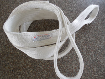 white webbing sling