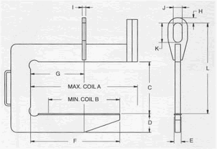 C type hook coil lifting tool