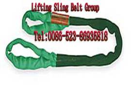 Polyester round sling with lifting eyes